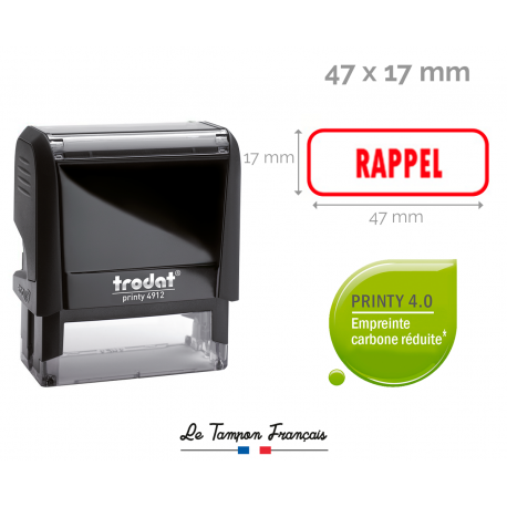 Tampon Trodat Xprint - RAPPEL - Encrier rouge
