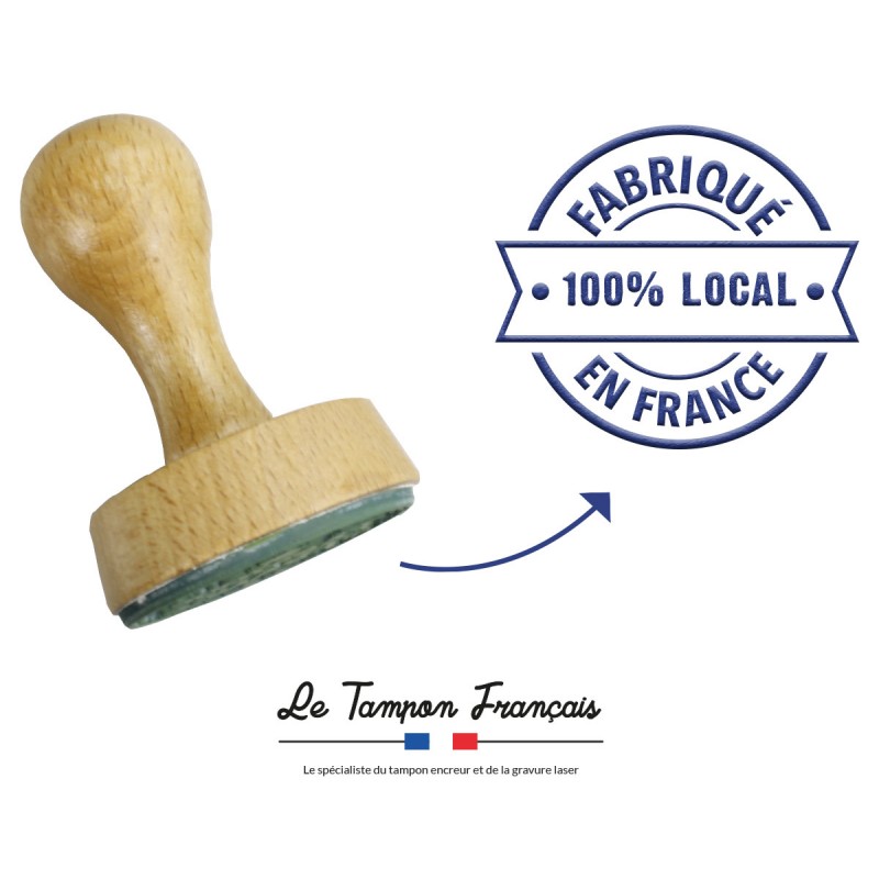 Tampon rond en bois - Fabriqué 100% local en France